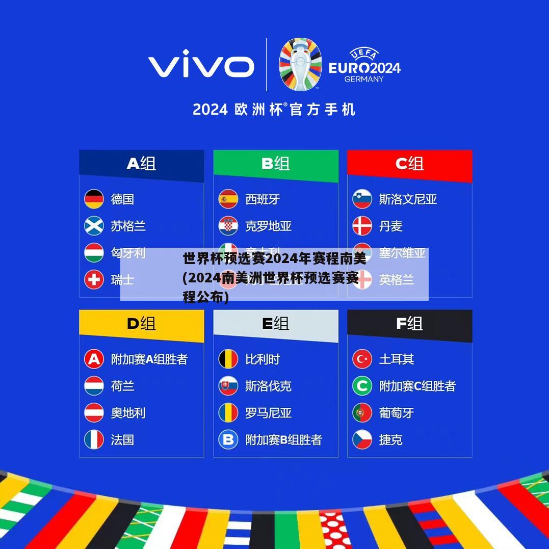 世界杯预选赛2024年赛程南美(2024南美洲世界杯预选赛赛程公布)